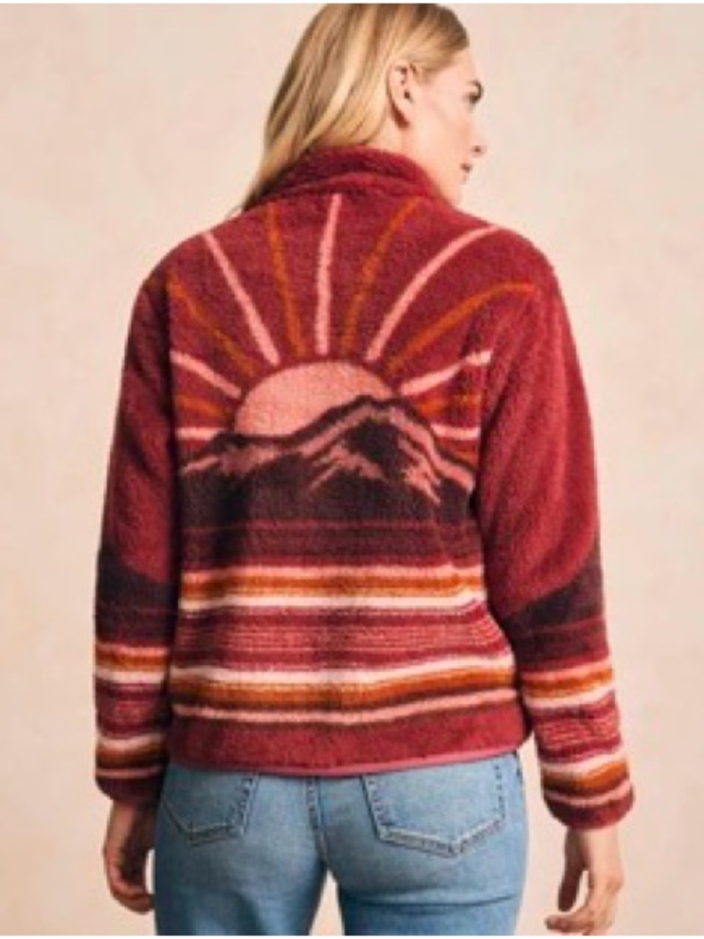 Faherty Women’s High Pile Fleece Mountain Sunrise Jacket